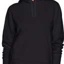 Amazon Essentials Women's Regular-Fit Fleece Pullover Hoodie (Large, Black)