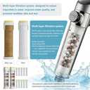 High Pressure Filtered Shower Head - Handheld Showerhead Combo for Hard Water | 3 Modes with 12 Replacement Filters, 78" Extra Long Hose & Adjustable Bracket for Dry Skin & Hair Protection