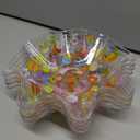 Tioncy 4 Pcs Easter Bowls Egg Serving Plastic Candy Dish Bowl 8.3 Inches Easter Snack Tray for Holiday Spring Themed Party Tableware Supplies Decoration