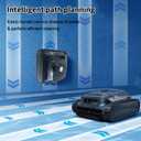 Cordless Robotic Pool Vacuum Cleaner, Intelligent Route Planning, Wall & Waterline Climbing, 90-Min Runtime, for Above Ground/Inground Pools up to 1614 sq. ft, APP Support,White