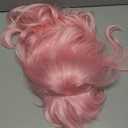 Linfairy Long Wavy Pink Wig Big Bouffant Beehive Wigs for Women fits 50s 80s Costume