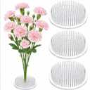 Waydress 4 Pcs 2.8 Inch Plastic Flower Frog Flower Pins Floral Frog for Arrangements Vase Japanese Ikebana Kenzan Floral Arrangement for Crafts Fixed Tools, Wedding Decor, Mother's Day Gifts (Clear)