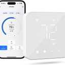 meross Smart Thermostat for Home, WiFi Thermostat Works with Matter, Alexa, Apple Home, Google Assistant, App & Voice Control, 7x24h Scheduling, Energy Saving, C-Wire Required