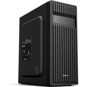 Zalman T6 ATX Mid Tower Computer PC Case, Pre-Installed 120mm Fan, 5.25 ODD, USB 3.0, Patterned Mesh Design, mATX ITX for Gaming Workstation, Black
