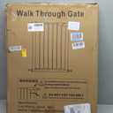 Fairy Baby Narrow Baby Gate for Stair, 22.8"-25.5" Wide Pressure Mounted Pet Gate for Doorway, Easy Walk Thru Child Safety Gate, White