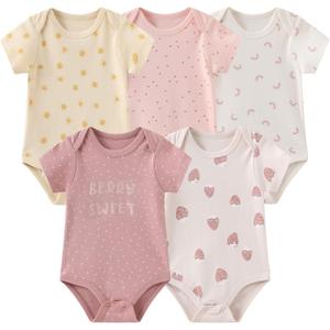 JELYLOVE Unisex 5-Pack Baby Boy Girl Bodysuits New Born Boy Girl Clothing 3M