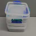 4 PCS Sandwich Containers - 100% Airtight & BPA-Free & Microwave & Dishwasher Safe Kitchen Storage Containers with Upgraded Snaps, 2 heightened Containers for Lunch Boxes and 2 normal version