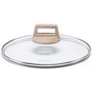 Carote Glass lid, Heat-Resistant Unviversal Glass lid for pots and Pans, Made of Tempered Special Glass with Stainless Steel Rim and Ventilation
 10in