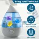 6 Pack Humidifier Cleaning Fish, Humidifier Tank Cleaner, Universal Humidifier Cleaning Balls for Purifiering Water Prevents Mineral Build-Up Softening Hard Water- Purple & Blue & Yellow