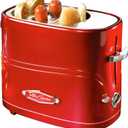 Nostalgia HDT600RETRORED Retro Pop-Up 2 Hot Dog and Bun Toaster, With Mini Tongs, Works With Chicken Dogs, Turkey Dogs, Veggie Links, Sausages and Brats