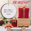 The Year I Ran a lot - 2025 Cross Country Running Keepsake, XC Running Gift, Running Christmas Ornament, Gifts for Runner Marathon Lover (C1)