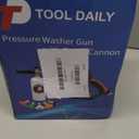 Tool Daily Short Pressure Washer Gun with Foam Cannon, 1/4 Inch Quick Connector, with 5 Pressure Washer Nozzle Tips, 1 Liter