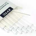 ZYTC Straws for YETI Cup 30-42oz, Reusable Clear Transparent Drinking Straws Replacement for YETI Straw Lids, Set of 6 with 2 Cleaning Brushes