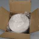 Mini Trash Can with Lid, 1.5 Liter / 0.4 Gallon Small Metal Desk Garbage Bin for Countertop, Coffee Bar, Vanity  White