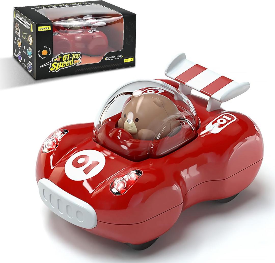 12-18 Months Toddler Pull Back Car Toys for 1 2 3 Years Old Boys and Girls Kids Trucks Toys 1-3 Years Old Baby Car Birthday Gift (Red)