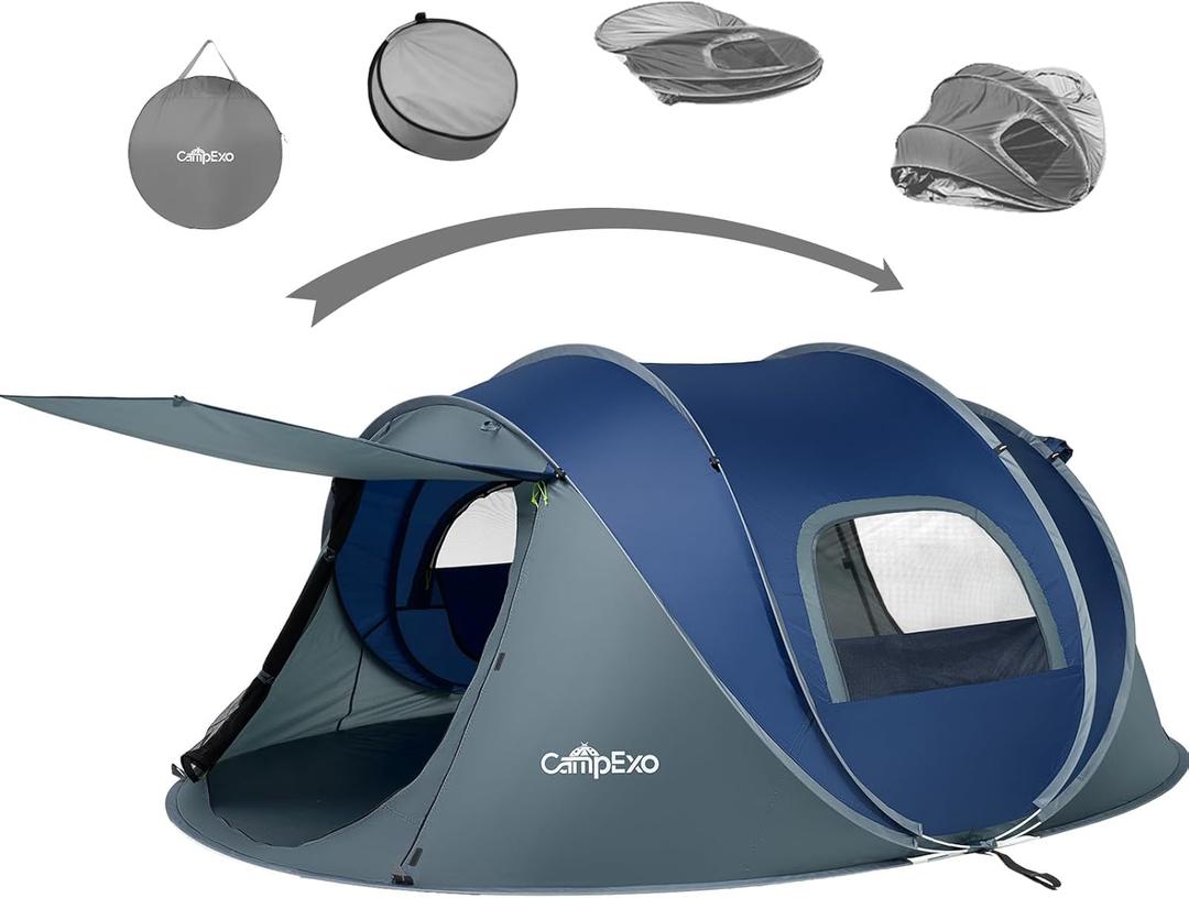 Camping Tent, Pop Up Instant Tent for 2-3 Person, Sets Up in Just Seconds, Waterproof Durable Tent with Carry Bag for Camping Hiking Outdoor (Navy Blue)