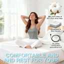 Grounding Sheets Queen Size, 20% Pure Silver Fiber + 80% Organic Cotton, Grounded Sheet Earth Connected Bedding Fitted Earth Sheets