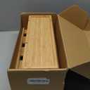 BambuMate Bamboo Cable Management Box, White, 31X14X15.5CM, Cable Organizer Box for Desk with Conceal Power Cords and Power Strips, Suitable for Living Rooms, bedrooms, Offices and More