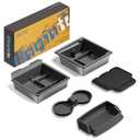 for Tesla Model Y Juniper(2025-2026) & Model 3 Highland(2024-2026) Center Console Organizer [Slide Smoothly & Carbon Fiber] Sunglasses Cup Holder for Tesla Model 3 Model Y Accessories Black