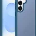 Compatible with Samsung Galaxy S25 Edge Case, Anti-Fingerprint Matte Coating, Protective Hard Back Slim Translucent Case for Galaxy S25 Edge 6.7", Blue