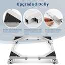 WBD WEIBIDA Upgraded Stainless Steel Washing Machine Dolly Cart, 700lbs Furniture Carts with lockble Wheels, Adjustable Mobile Roller Fridge Stand Base for Washing Machine, Dryer, Refrigerator