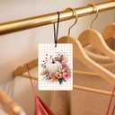 Fall Pumpkin Car Air Freshener 4 Pcs, Watercolor Floral Scented Hanging Decor for Women, Vehicles Home Office, Autumn Harvest Mirror Accessory Gift