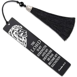 Hafhue She is Fond of Books and It Has Turned Her Brain Metal Bookmark with Tassels, Bible Bookmarks for Women Men, Inspirational Gifts for Book Lover Readers, Religious Gifts for Christians Pastor