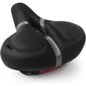 Bicycle Seat Replacement, Bike Seat for Men and Women, Comfort Wide Bike Saddle Memory Foam Padded Soft Bike Seat Cushion Compatible with Peloton, Mountain, City Bikes, Indoor Exercise Bikes (Gray-XL)