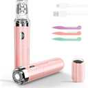 Epilator for Women, 2 in 1 Epilators Hair Remover for Women with LED Light, Smooth Hair Removal USB Rechargeable, Portable Electric Painless Shaver for Face, Lip, Chin, Leg, Arms, Bikini