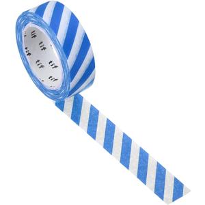 PATIKIL Washi Tape 0.59 Inch x 10.93 Yards, 3 Roll Self Adhesive Horizontal Stripes Pattern Masking Sticker for DIY Art Craft Wrapping Decoration, Light Blue