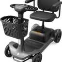 S1 Mobility Scooter for Adults, 4-Wheel Electric Mobility Scooter  25-Mile Range, 6 mph, Smart Safety Features, Spacious Legroom, Swivel Seat, Headlight & Basket, Charger Included  Dark Gray