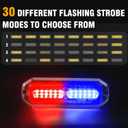 WINECO 8PCS LED Strobe Lights 12V Sync Feature Red Blue 12LED Emergency Hazard Warning Lights with Strobe Controller for Trucks Vehicles ATV RV Cars Van