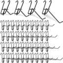 Shimeyao 100 Pack 2/4/6/8 Inch Gridwall Hooks Heavy Duty Black Display Hooks Gridaall Panels Accessory for Retail Craft Show Home Setup Custom Display