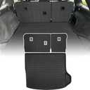 Cargo Liners Backrest Mat for Jeep Grand Cherokee Accessories 2022-2025 with Hook&Loop Rear Trunk Mat Rear Seat Back Cover Protector All Weather Anti-Slip Split Dog Liner 3 PCS