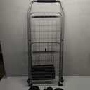 Realife Foldable Shopping Cart with Liner, Portable Utility Cart with Wheels for Grocery and Heavy Duty, 120lbs, Black