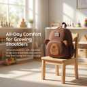 Simple and modern school backpacks suitable for girls, lightweight and durable student backpacks suitable for girls (brown, Large)
