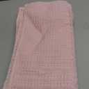 4 Pack Pink Hand Towels Waffle Striped Pattern 100% Cotton Soft Hand Towels for Bathroom 13 x 29 Inch Absorbent Waffle Washcloths for Bathroom Kitchen