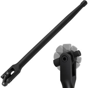 16-Inch Dual Drive Breaker Bar, 3/8" and 1/2" Drive, 360 Rotatable Head with Spring-Loaded Detent Ball