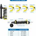 Heavy Duty Macpherson Strut Spring Compressor Tool - Impact Wrench Compatible, Coil Spring Extractor Kit with Overload Protection & Safety Guard, 3 Interchangeable Forks for Car & UTV