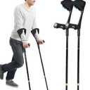 Forearm Crutches for Adults Have Elastic Crutches Padding for The Elbow+Hand Padding, Increases Walking Comfort