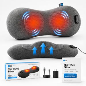 The Original Triple Fusion TriArc 3in1 Back Pain Relief Massager | Orthopedic Level Spinal Decompression, Drug Free Home Use Sciatica & Back Pain Relief - Heat, Traction + Pulsed Massage