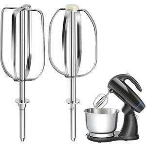 Replacement Mixer Beaters Compatible with Sunbeam Mixmaster Mixers Models 2355, 2356, 2357, 2358, 2359, 2360, 2364, 2381-Premium 304 Stainless Steel, High Efficiency Attachments, NOT UNIVERSAL- 2 Pack