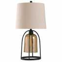 StyleCraft Malvern Industrial Table Lamp - Amber / Black