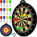 Dart Board - 12pcs Magnetic Darts - Excellent Indoor Game and Party Games - Gifts for 5 6 7 8 9 10 11 12 Year Old Boy Kids