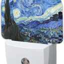 Starry Night Night Light, Van Gogh Plug-in Wall Led Night Lights Decor for Boys Girls Room,Dusk to Dawn Sensor Wall Lamp for Stairway/Hallway/Kitchen,0.5W