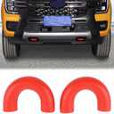 Aunginsy 2Pcs Front Bumper Tow Hook Covers Compatible with Ford Ranger 2023-2026, Front Bumper Tow Trailer Hitch Receiver Cover Towing Hitch Pull Ring Rubber Sleeve Protector Trim Exterior Accessories