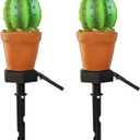 chislim Solar Lights Outdoor Decorative,Creative Cactus Pineapple Stake Waterproof Landscape Lights,Landscape Lighting for Garden Patio Lawn Yard (Cactus A-2 Pack)