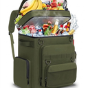 Backpack Cooler Insulated Leak Proof for Men Women 50 Cans Soft Cooler Backpack Insulated Waterproof Large Capacity Coolers Bag Portable for Lunch Camping Travel Picnic Hiking Green