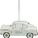 Lenox 895764 2024 Just Married Vintage Car Ornament, Christmas