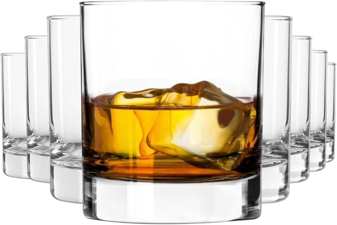 Whiskey Glasses Set of 8,11oz Premium Old Fashioned Whiskey Glass